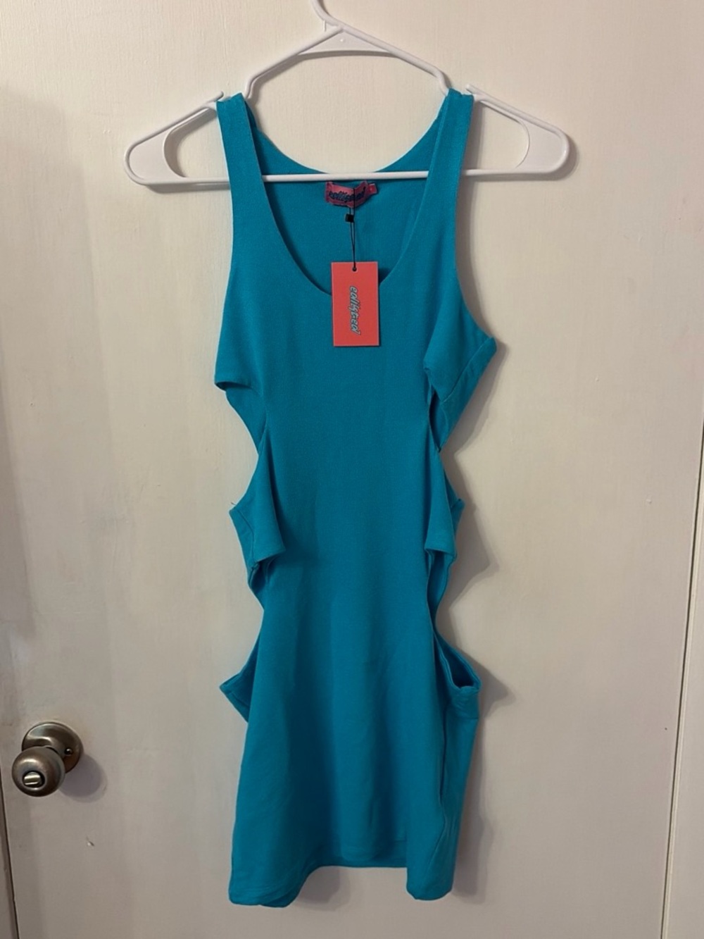 Edikted brand new with tags Women’s Teal Cutout Tank Dress